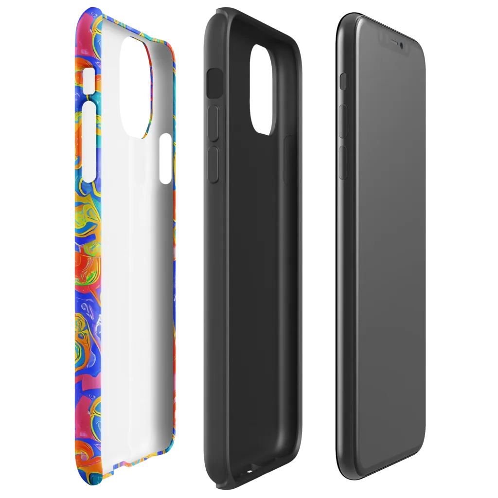 Flamewave Mosaic on Tough Case for iPhone® — Right