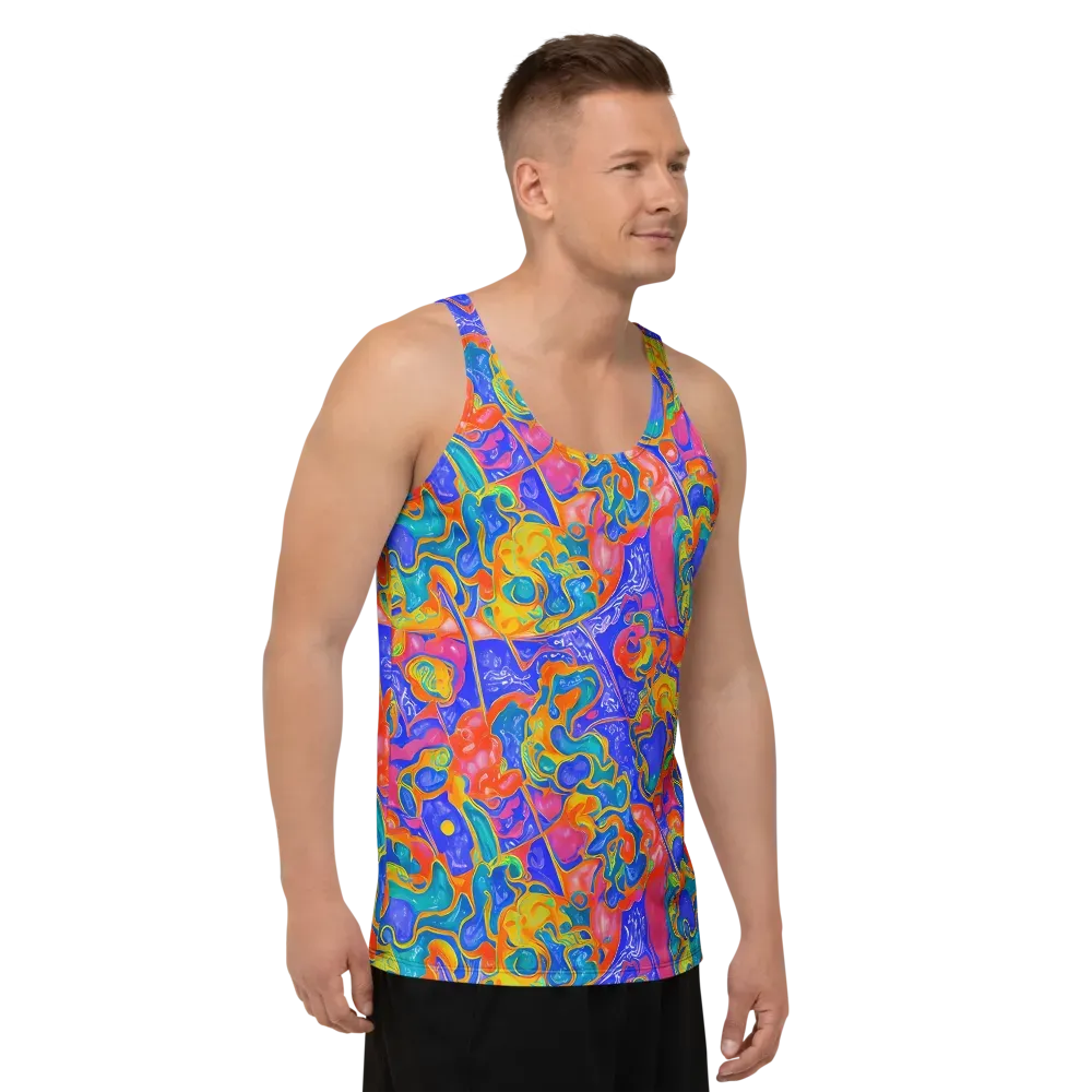 Flamewave Mosaic on Men's Tank Top — Right Front
