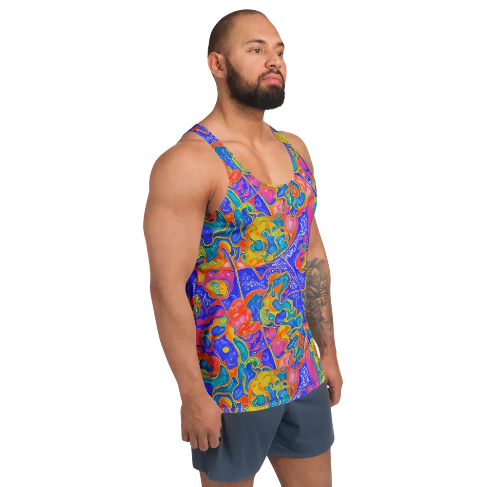 Flamewave Mosaic on Men's Tank Top — Right Front