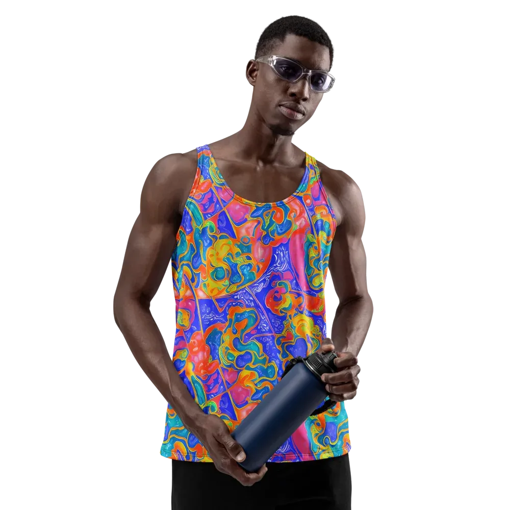 Flamewave Mosaic on Men's Tank Top — Front