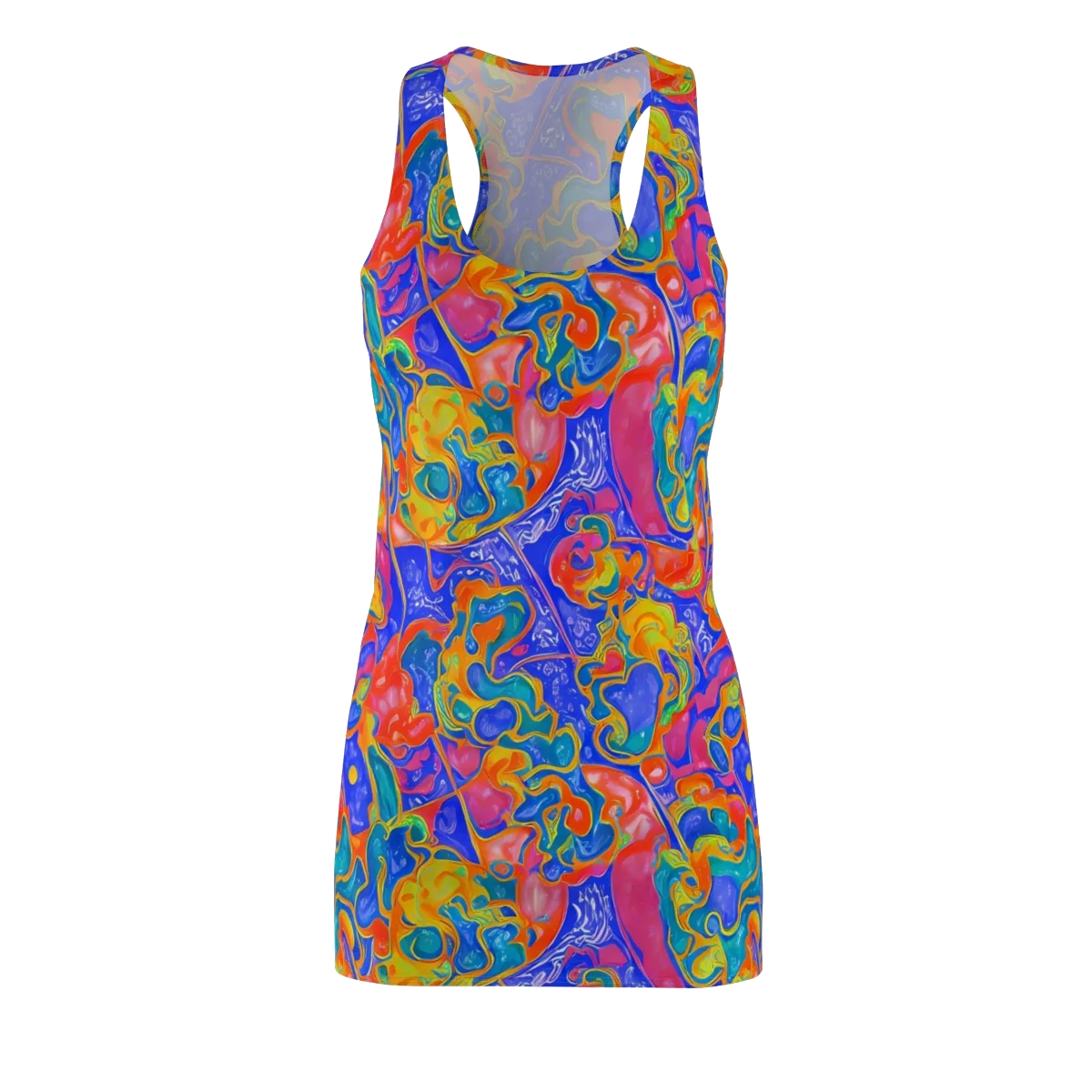 Flamewave Mosaic on Racerback Dress — Front