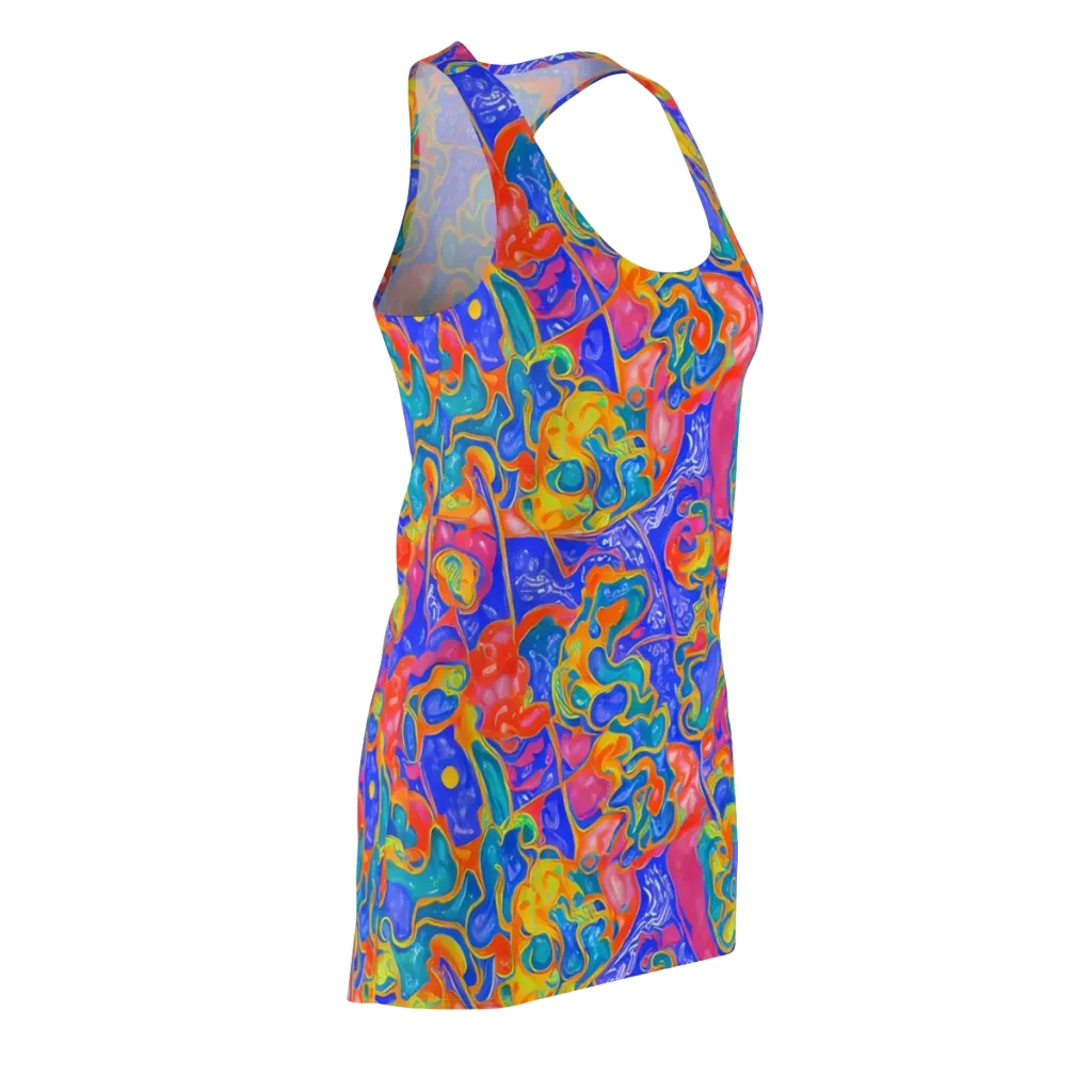 Flamewave Mosaic on Racerback Dress — Front Side
