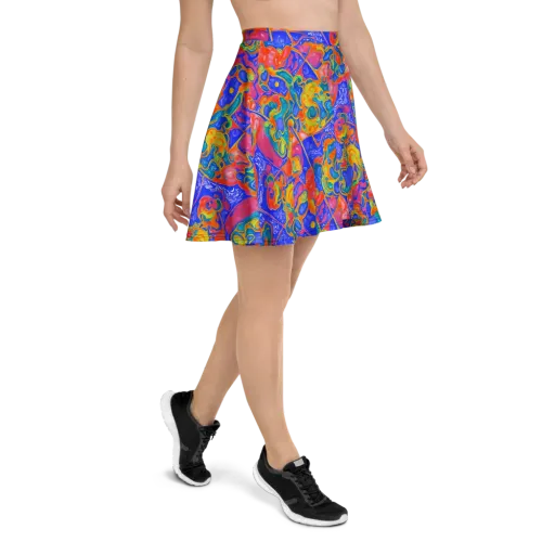 Flamewave Mosaic on a Skater Skirt
