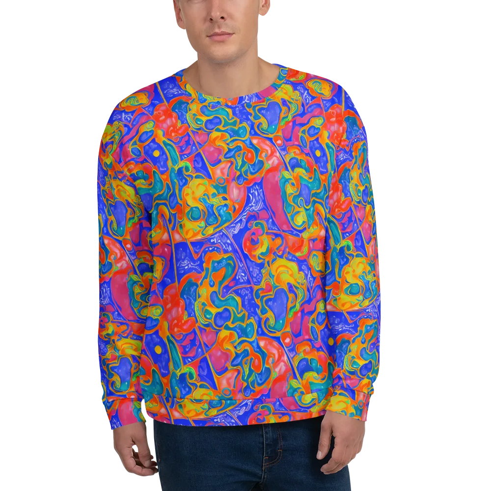Flamewave Mosaic on Sweatshirt — Front
