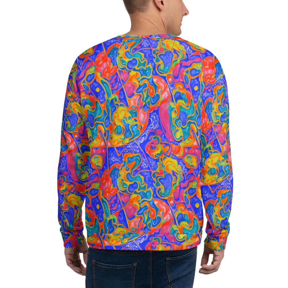 Flamewave Mosaic on Sweatshirt — Back