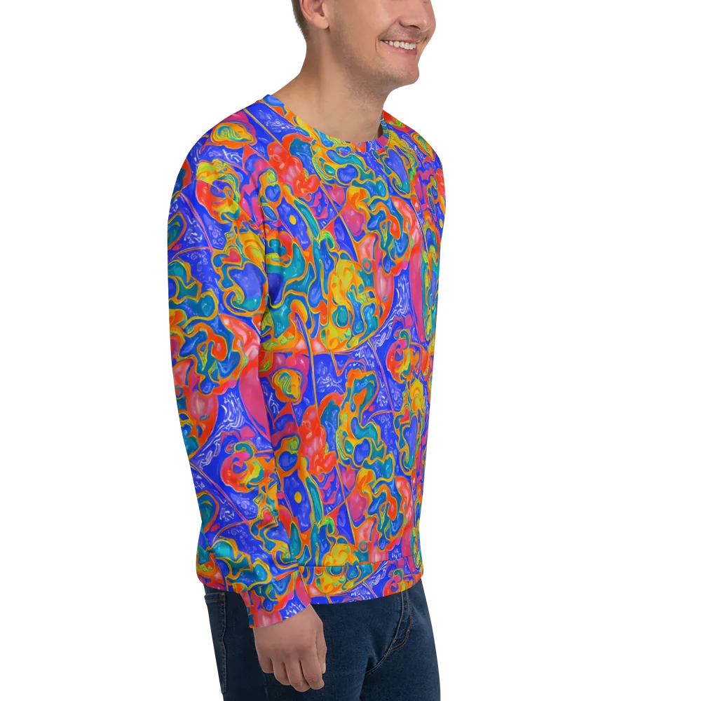 Flamewave Mosaic on Sweatshirt — Right Front