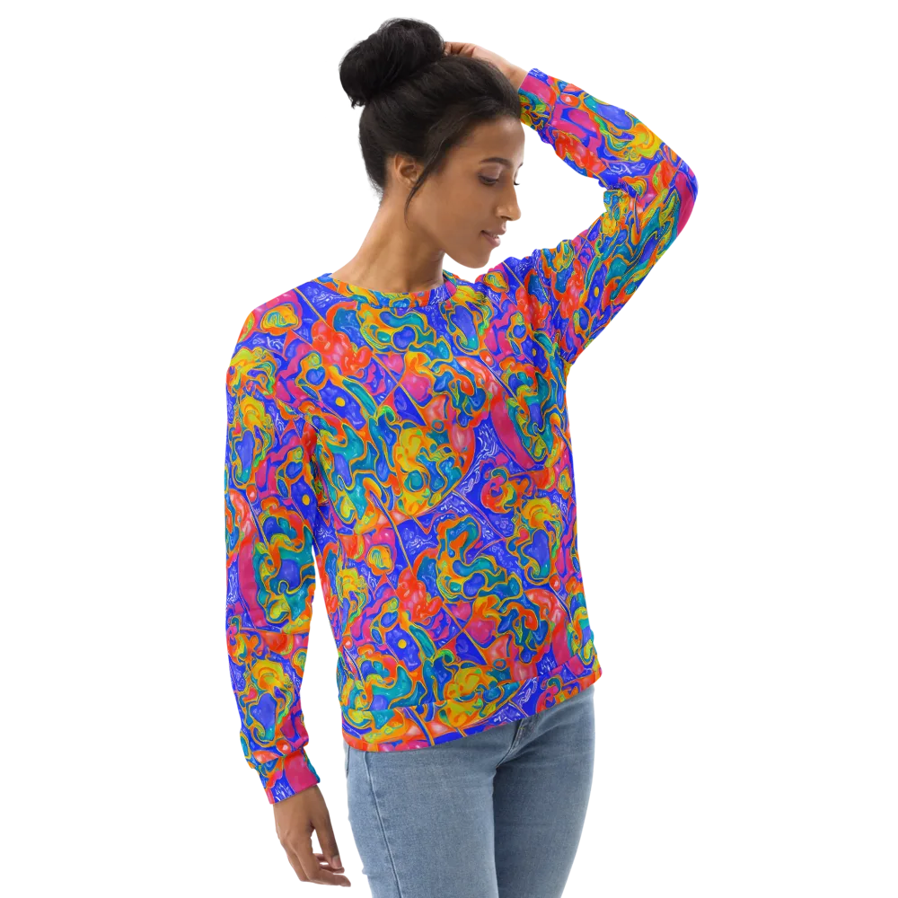 Flamewave Mosaic on Sweatshirt — Right Front