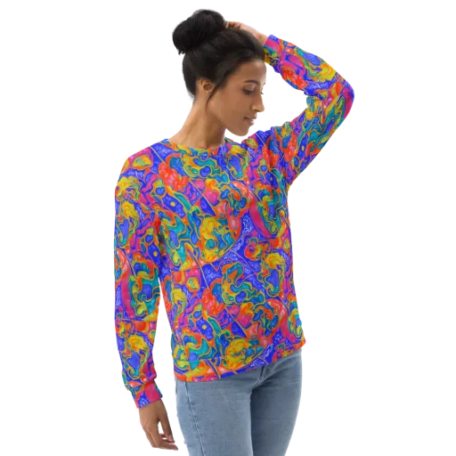 Flamewave Mosaic on a Sweatshirt