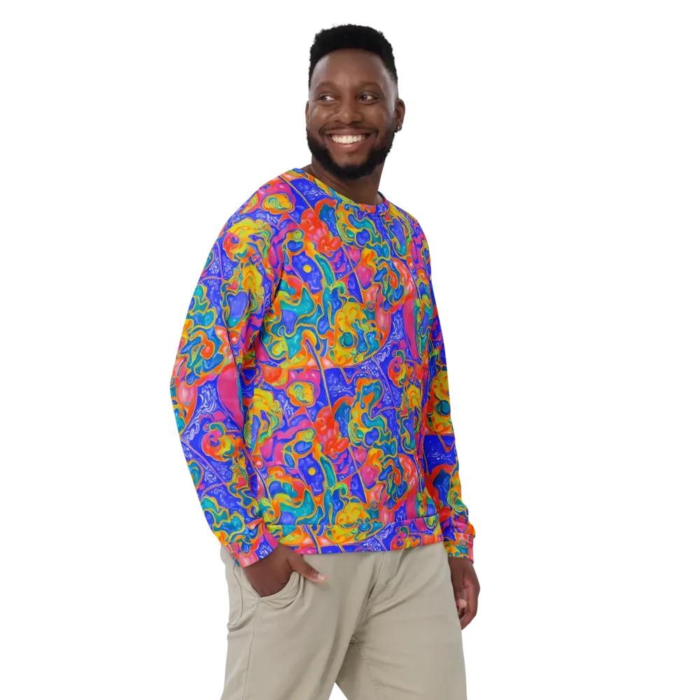 Flamewave Mosaic on Sweatshirt — Front