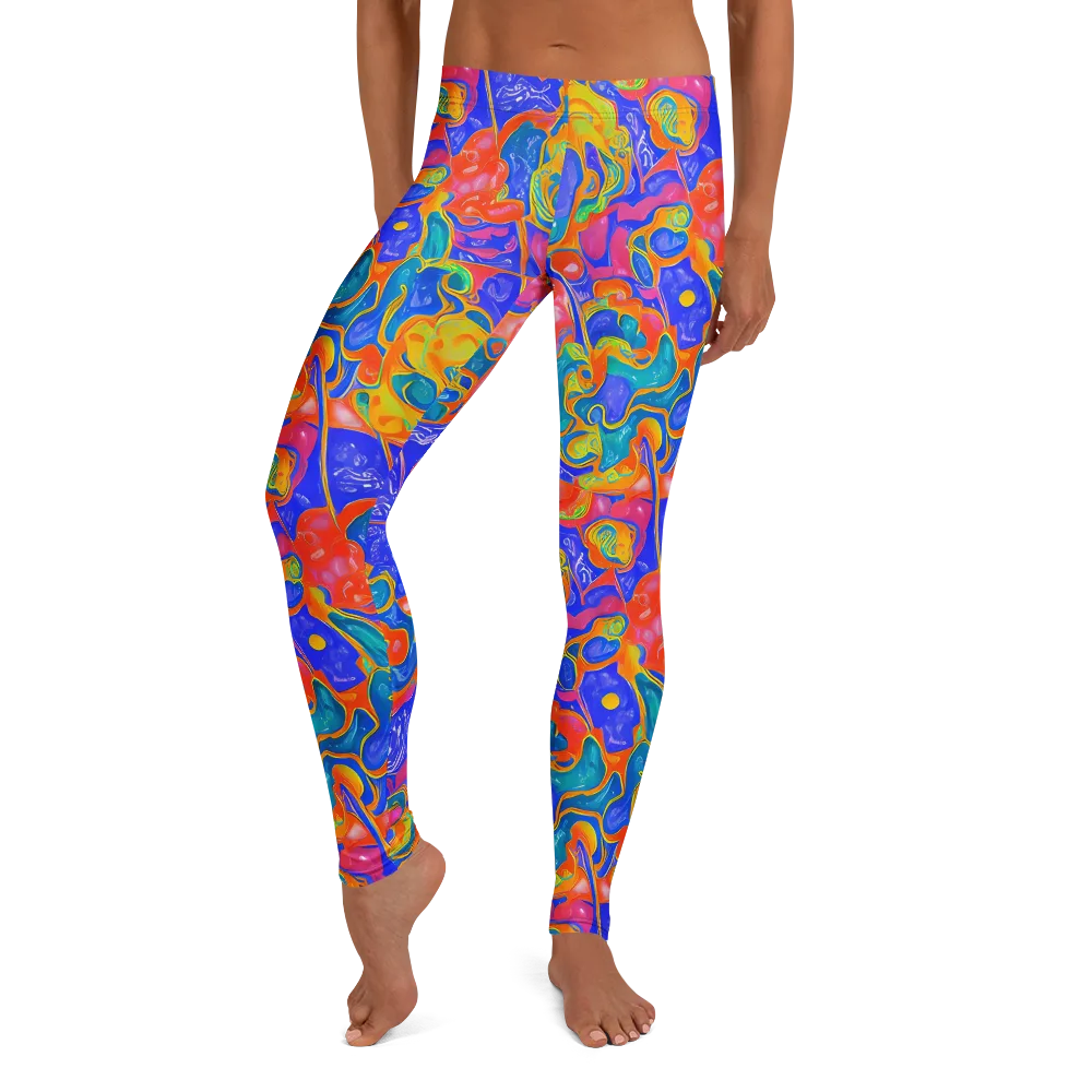 Flamewave Mosaic on Leggings — Front
