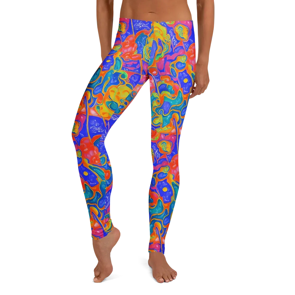 Flamewave Mosaic on Leggings — Front