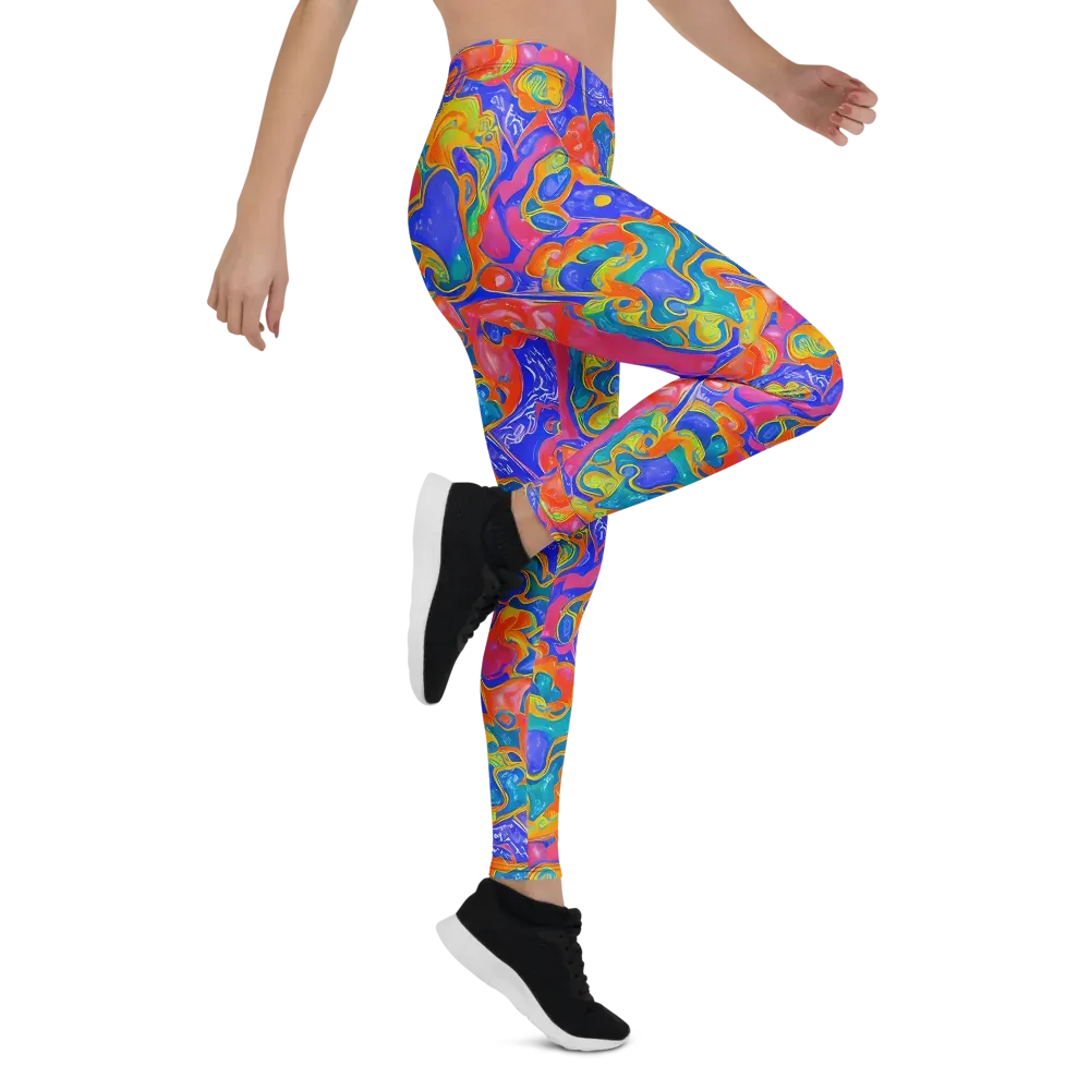 Flamewave Mosaic on Leggings — Right