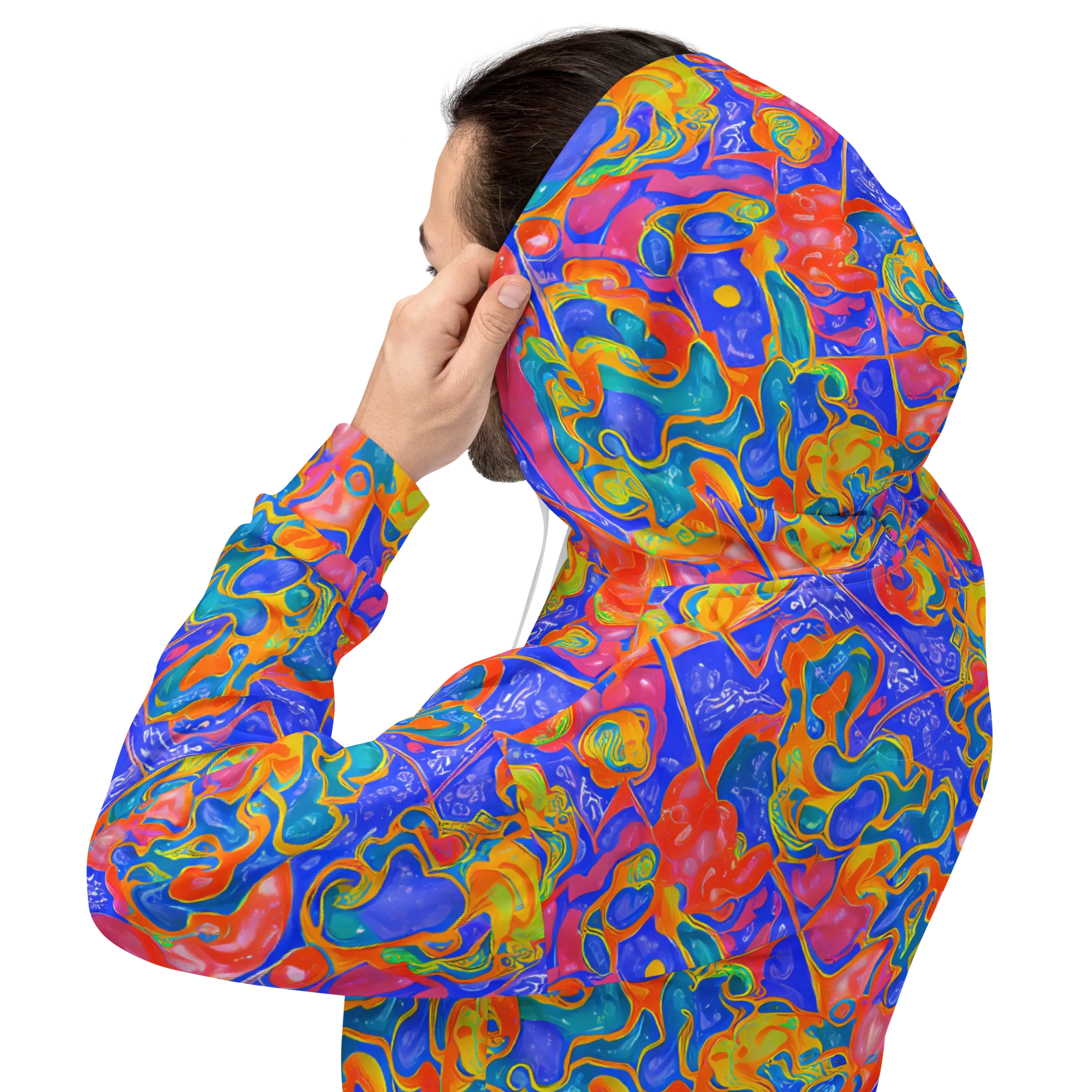 Flamewave Mosaic on Hoodie — Back
