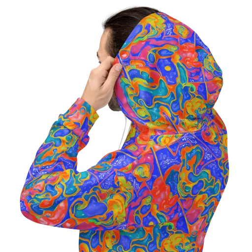 Flamewave Mosaic on a Hoodie
