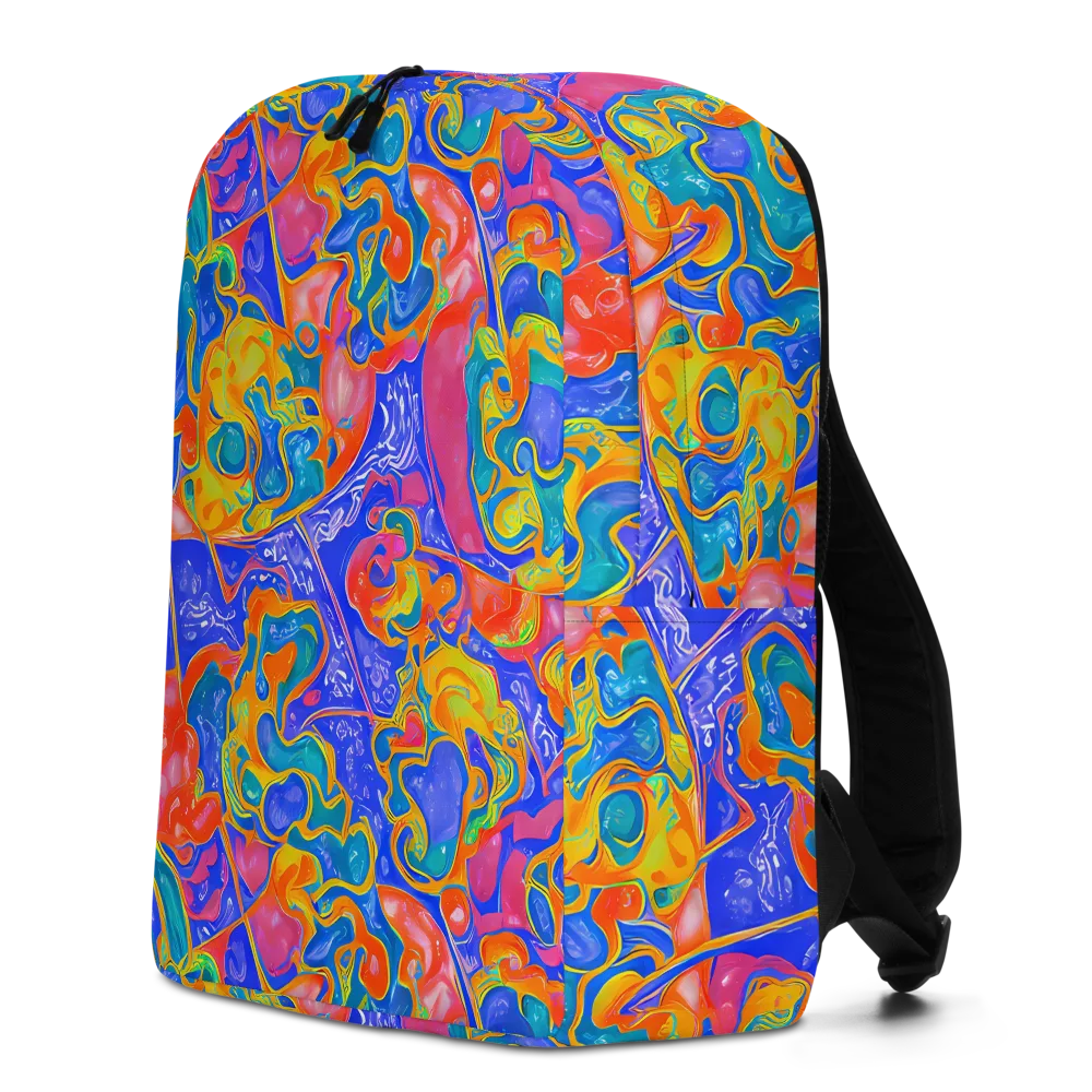 Flamewave Mosaic on Minimalist Backpack — Left