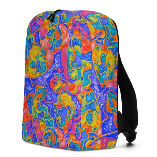 Flamewave Mosaic on a Minimalist Backpack