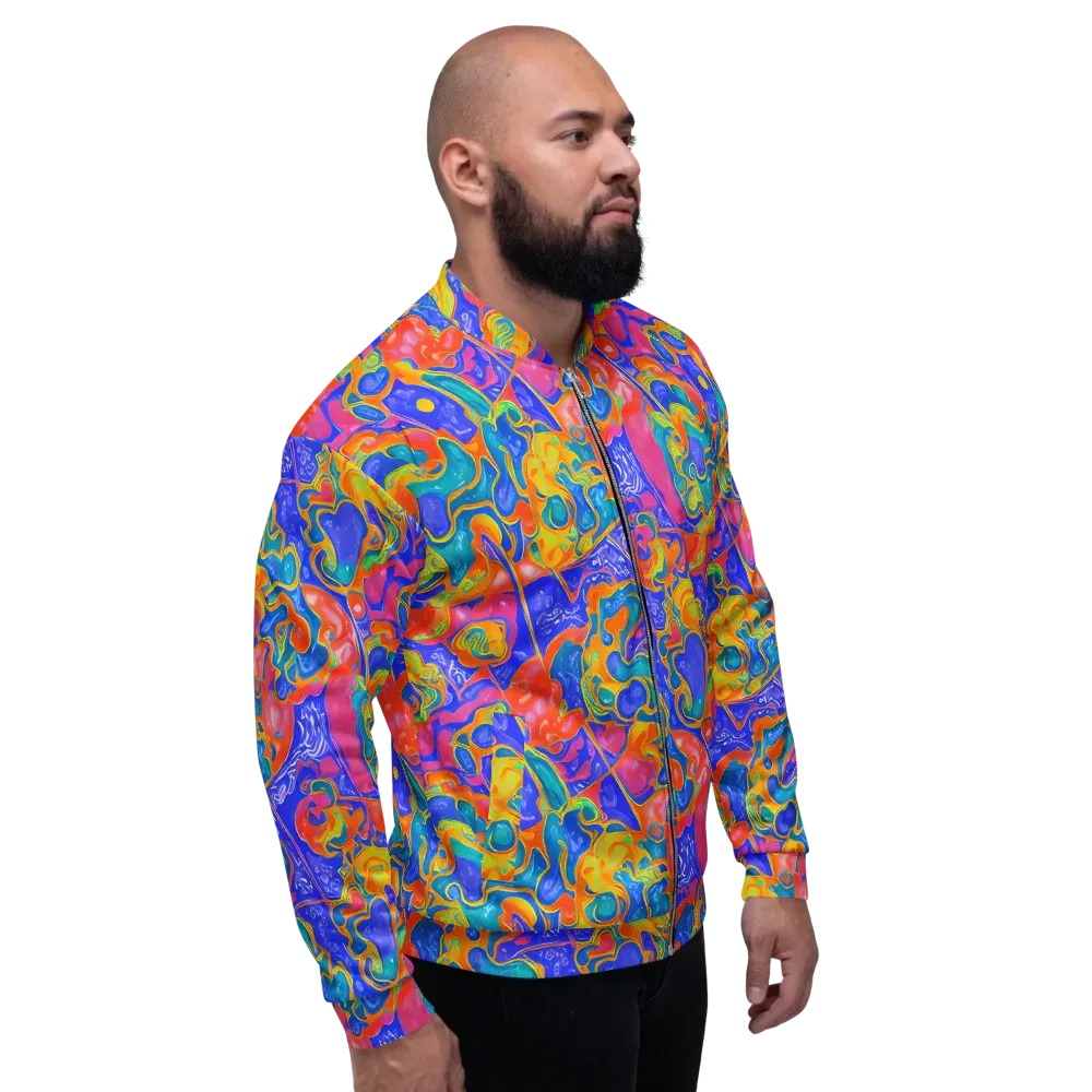 Flamewave Mosaic on Bomber Jacket — Right