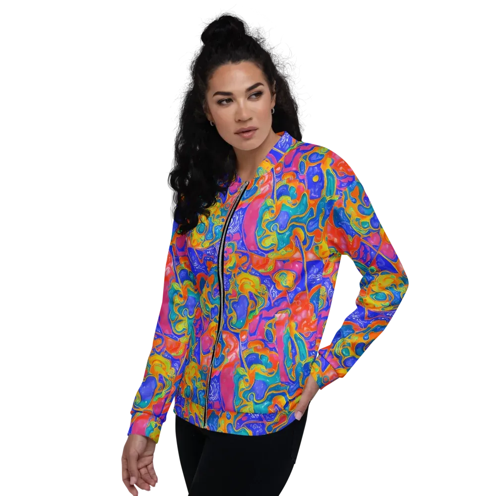 Flamewave Mosaic on Bomber Jacket — Left