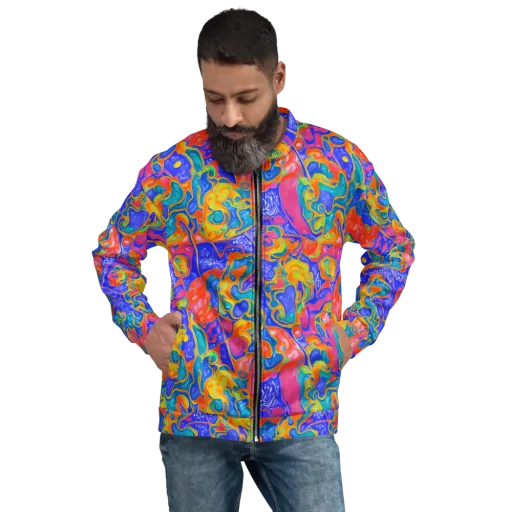 Flamewave Mosaic on a Bomber Jacket