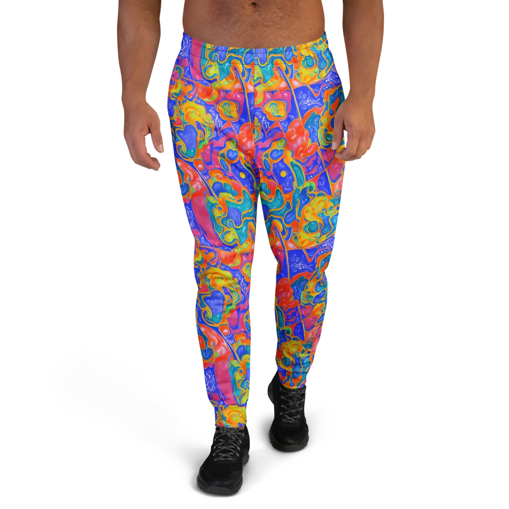 Flamewave Mosaic on Men's Joggers — Front
