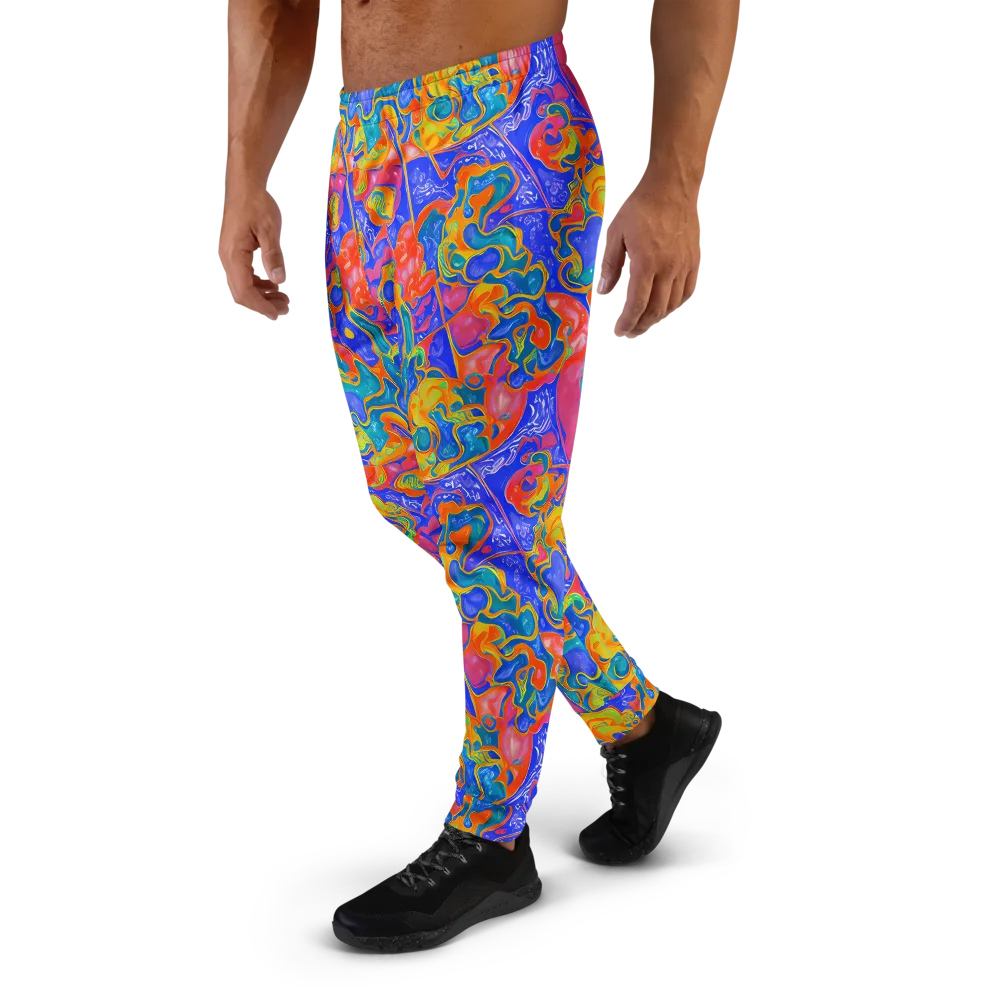 Flamewave Mosaic on Men's Joggers — Left