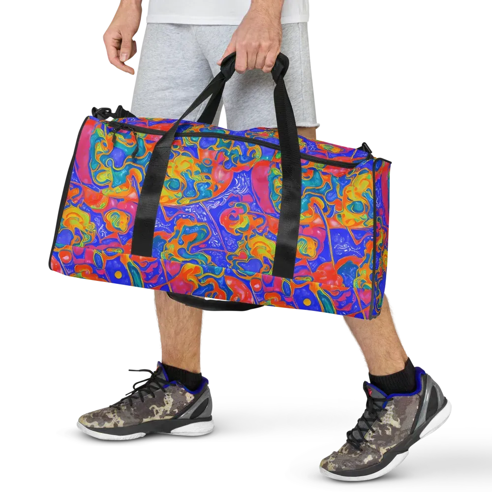 Flamewave Mosaic on Duffle Bag — Front
