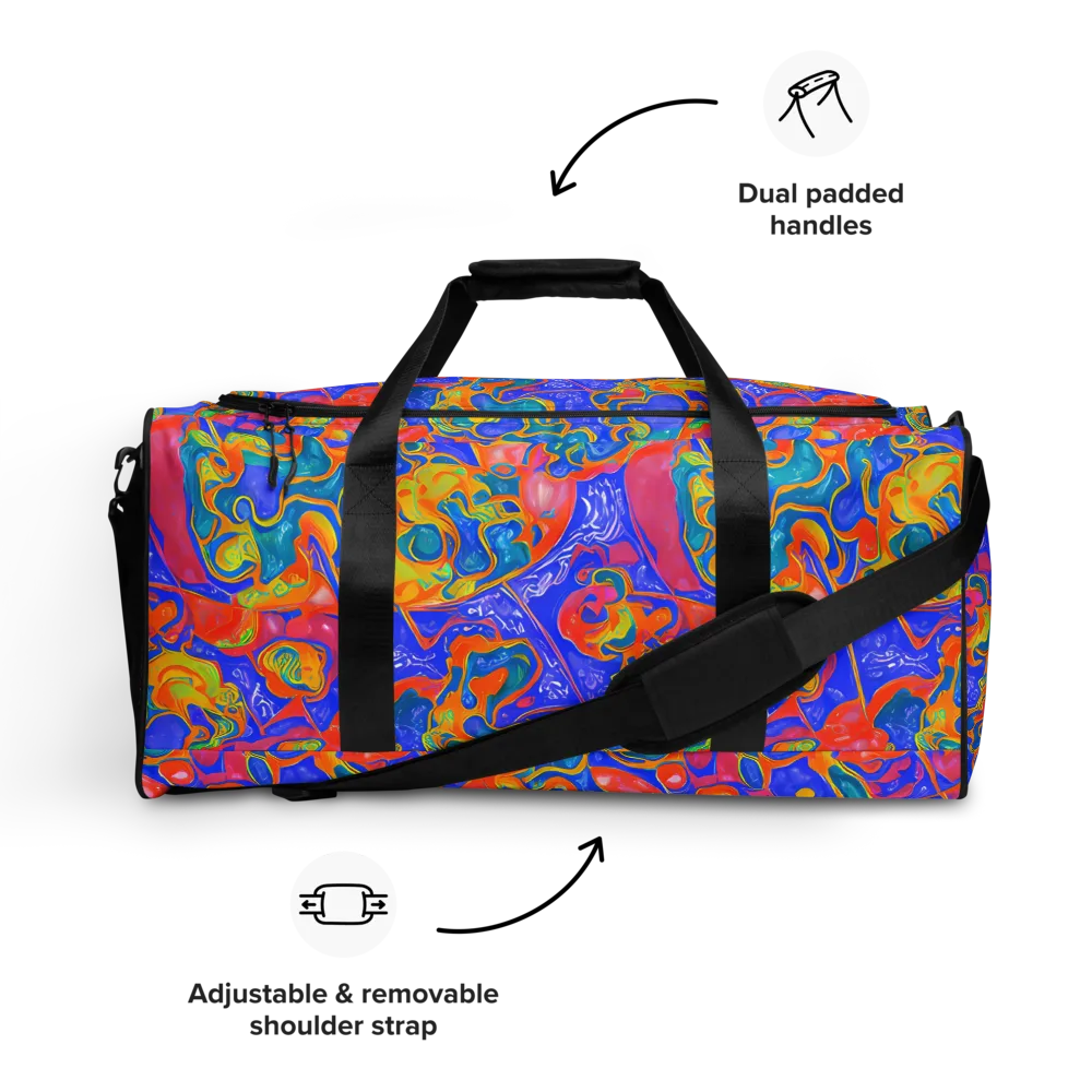 Flamewave Mosaic on Duffle Bag — Front