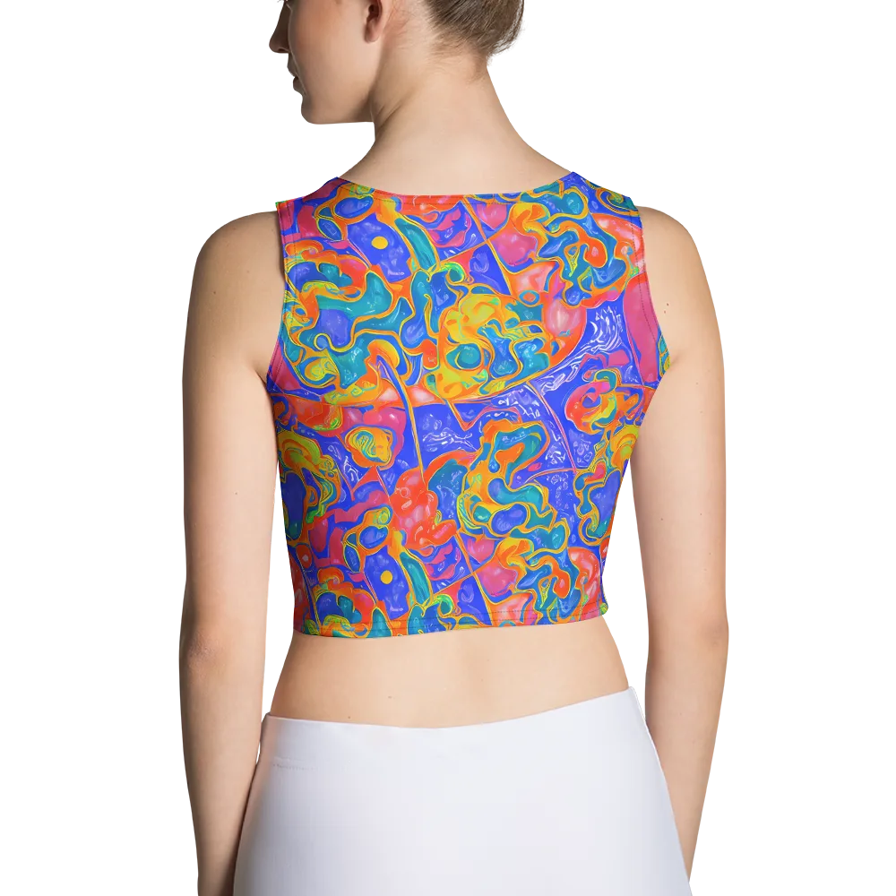 Flamewave Mosaic on Crop Top — Back