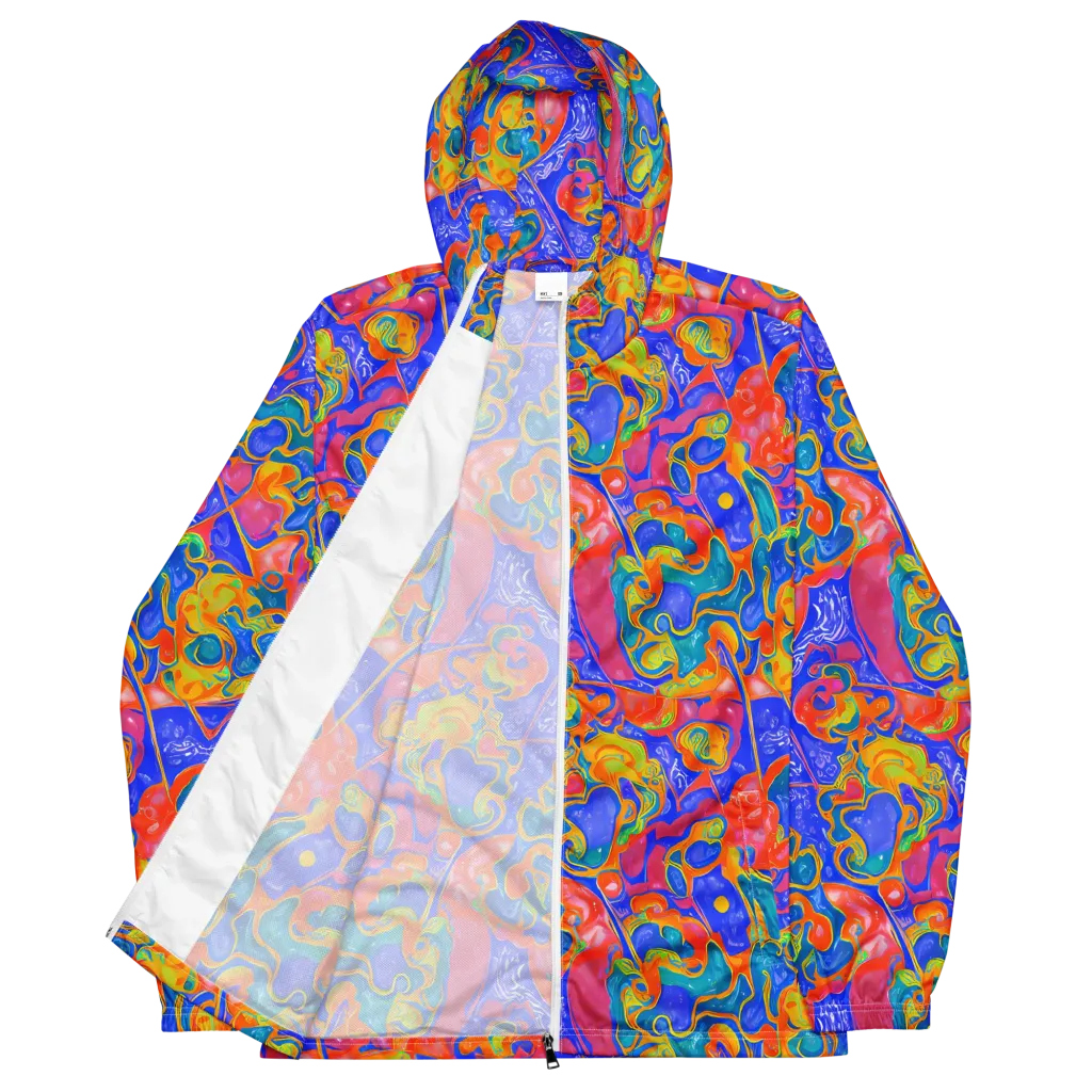 Flamewave Mosaic on Men's Windbreaker — Front