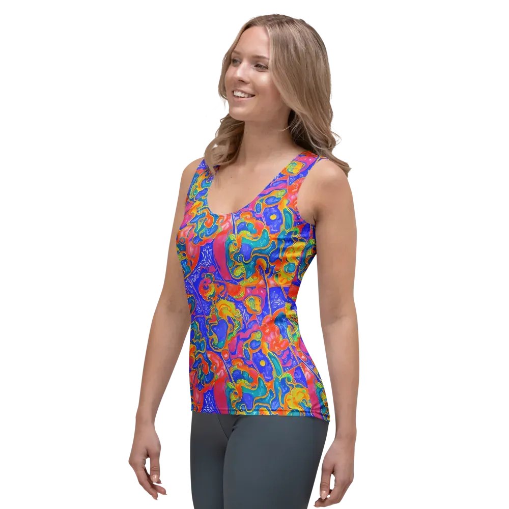 Flamewave Mosaic on Women's Tank Top — Left Front