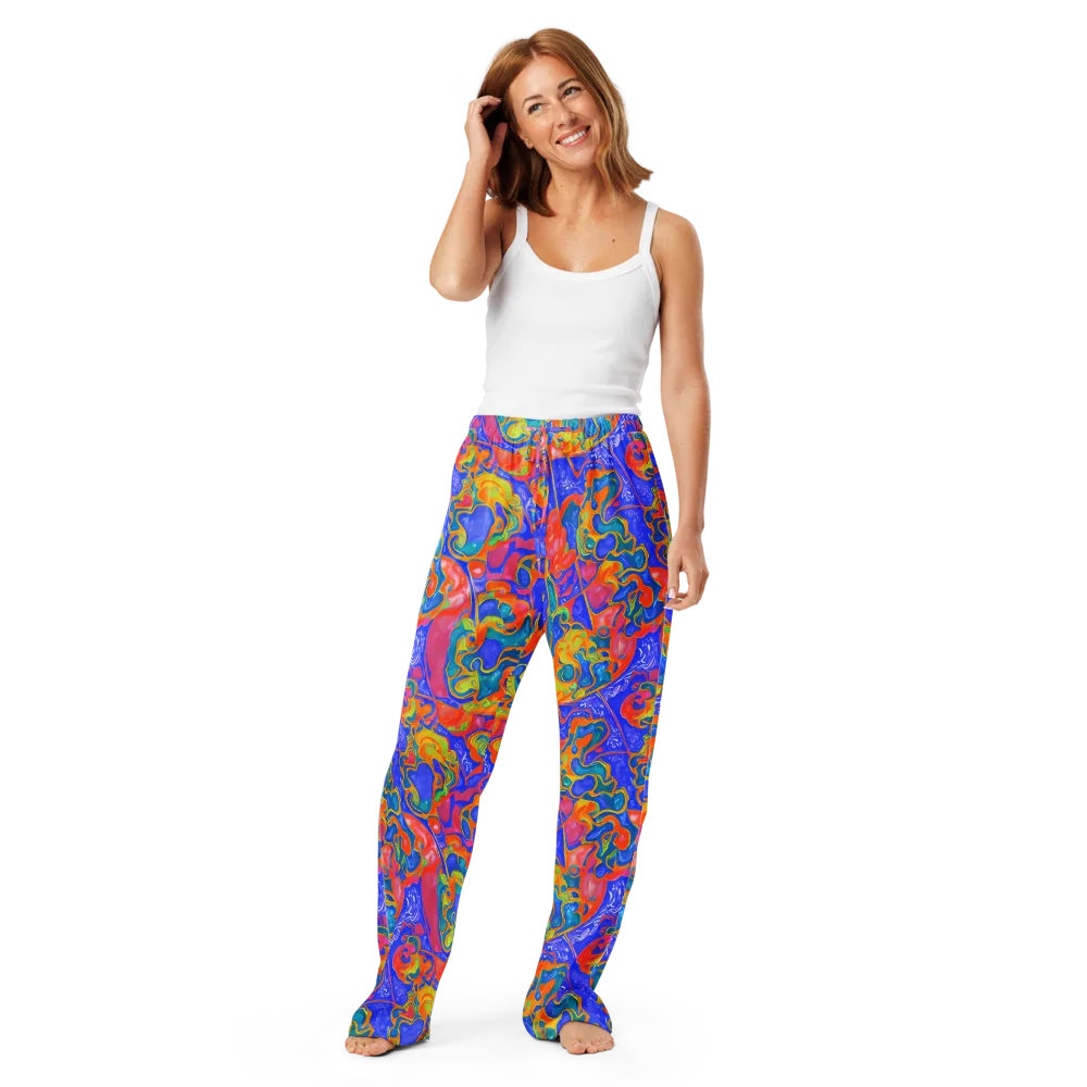 Flamewave Mosaic on Women's Pajama Pants — Front