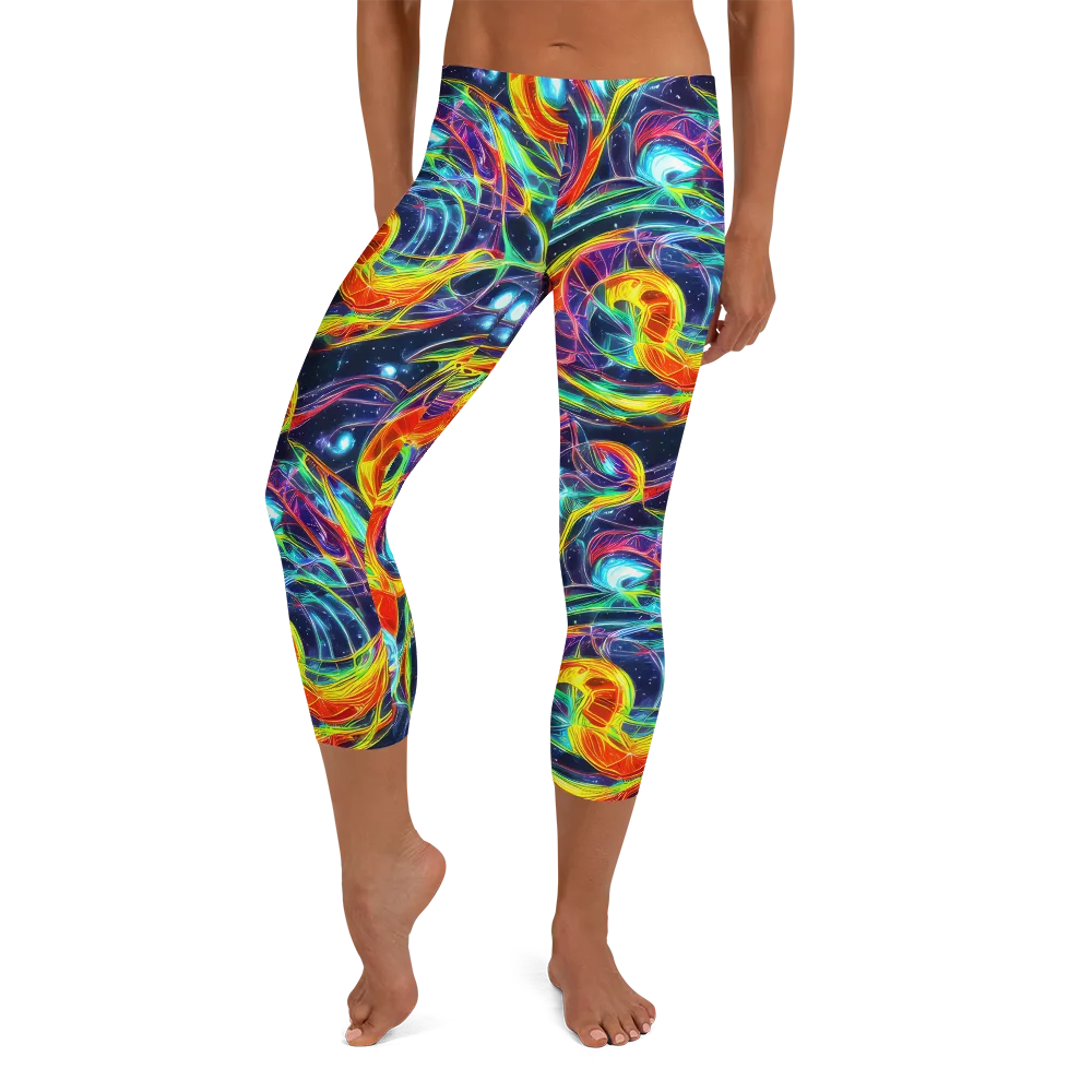 Nova Tide on Capri Leggings — Front