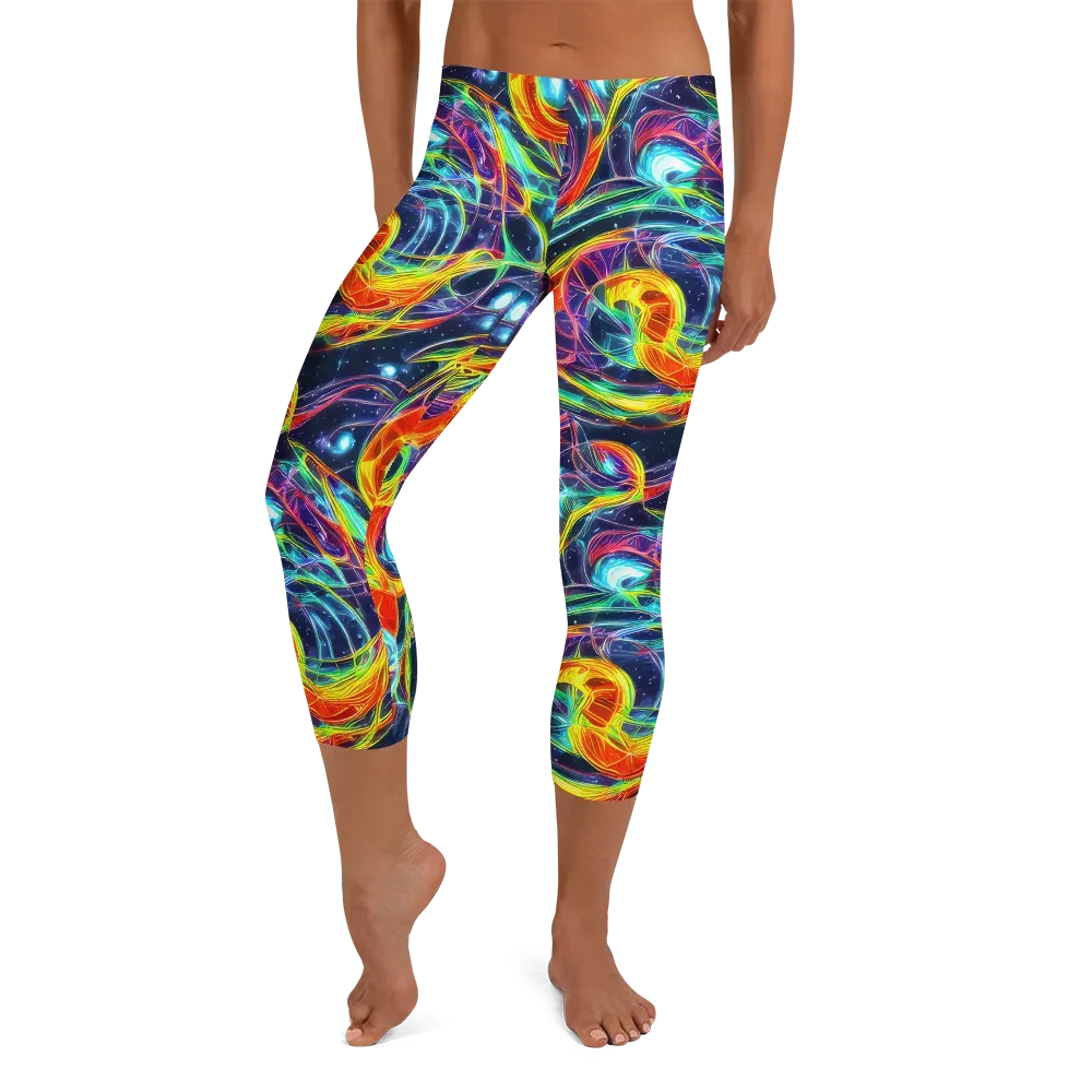 Nova Tide on Capri Leggings — Front
