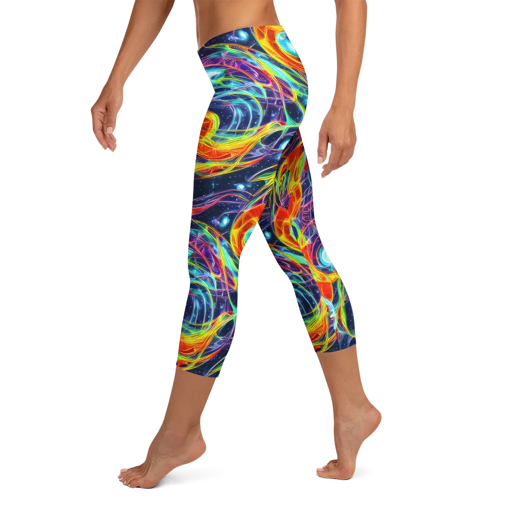 Nova Tide on Capri Leggings — Left
