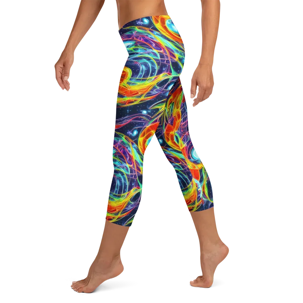 Nova Tide on Capri Leggings — Left