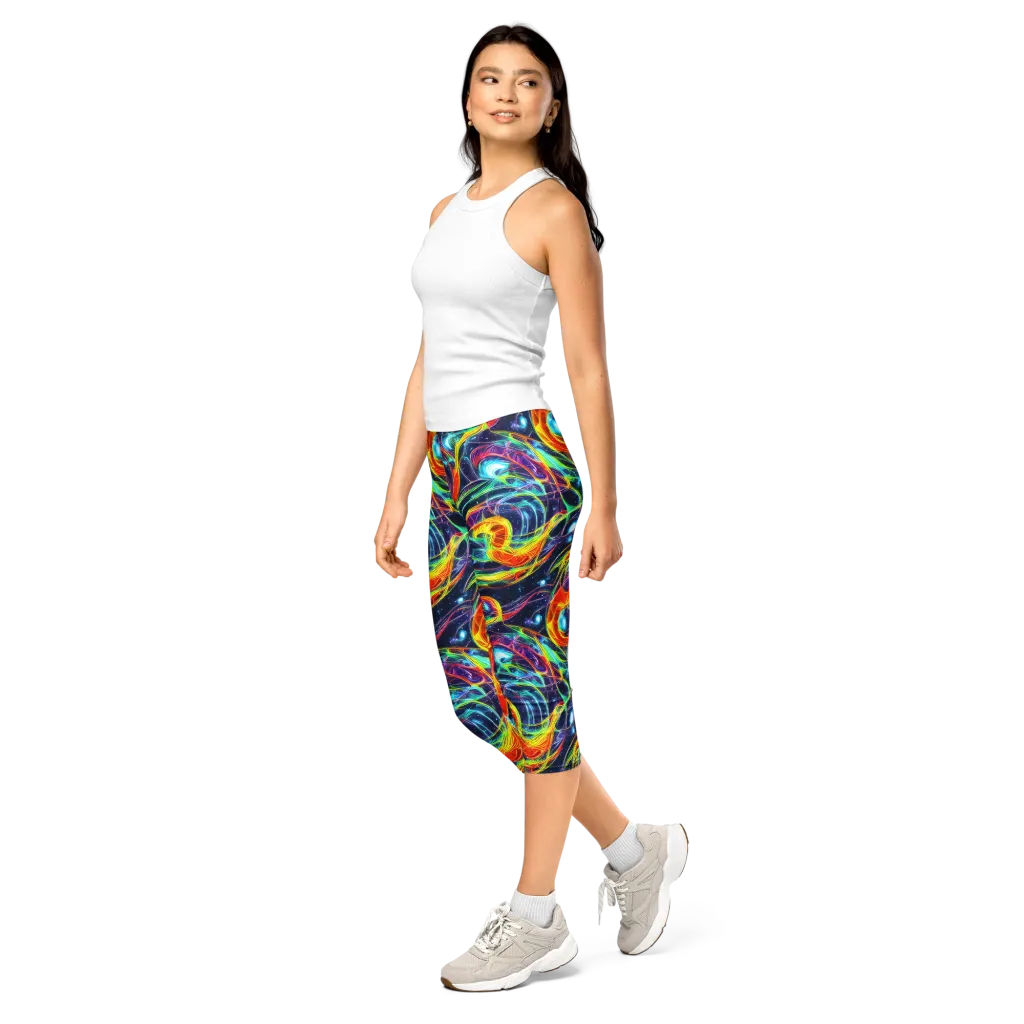 Nova Tide on Capri Leggings — Left Front