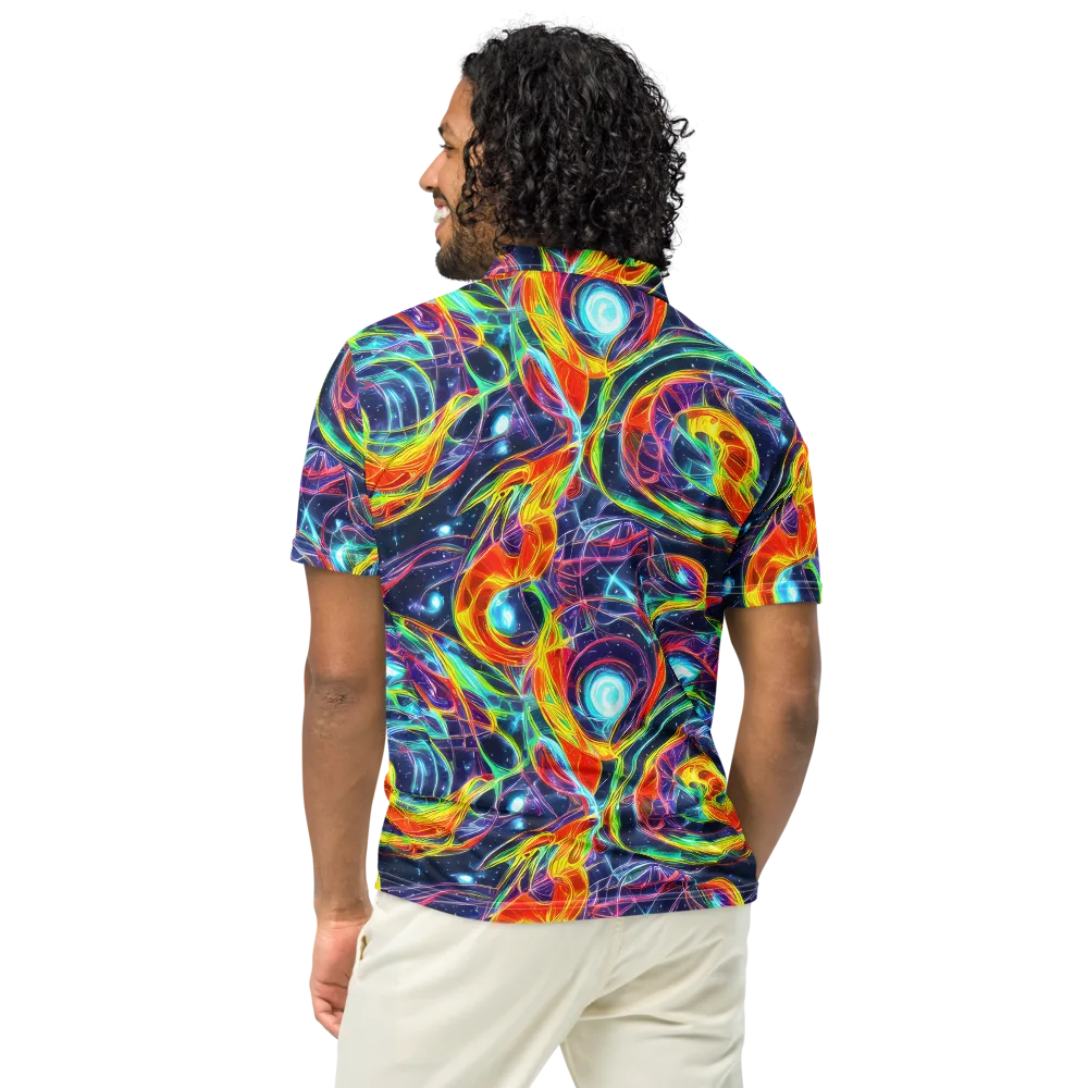 Nova Tide on Men's Slim Fit Polo Shirt — Back