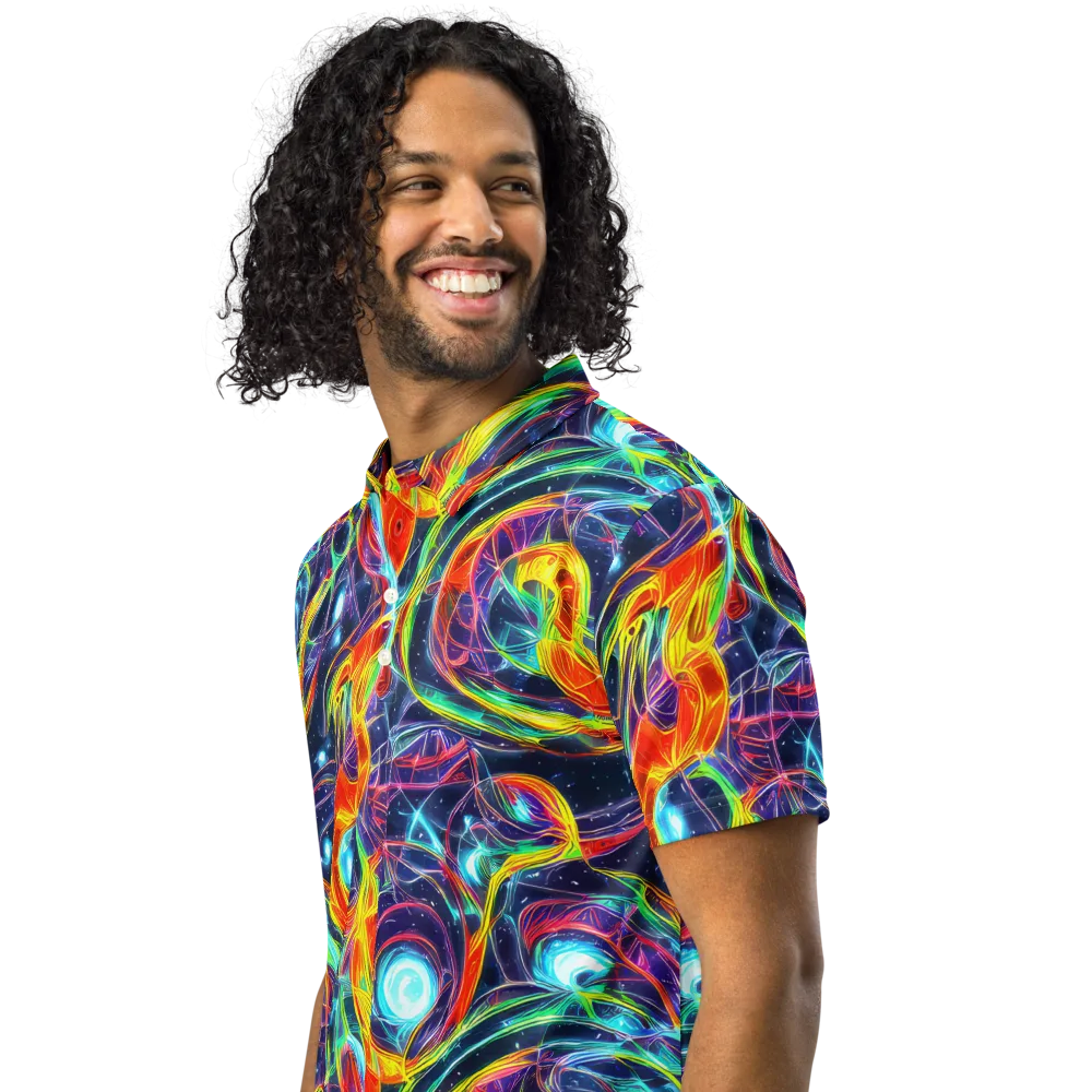 Nova Tide on Men's Slim Fit Polo Shirt — Left Front