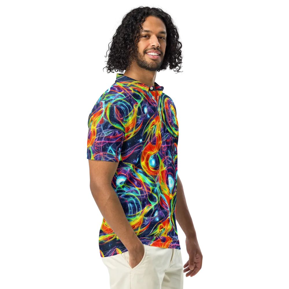 Nova Tide on Men's Slim Fit Polo Shirt — Right Front