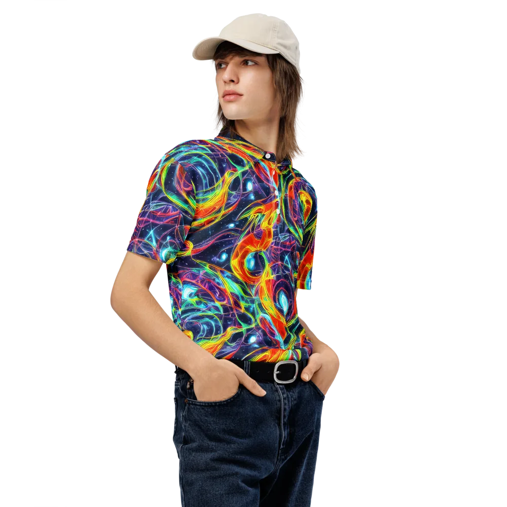Nova Tide on Men's Slim Fit Polo Shirt — Right Front