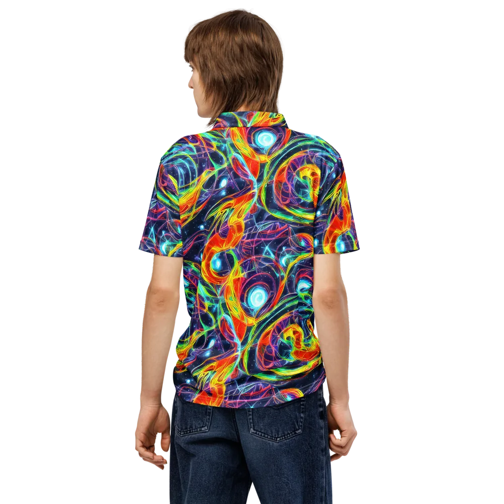 Nova Tide on Men's Slim Fit Polo Shirt — Back
