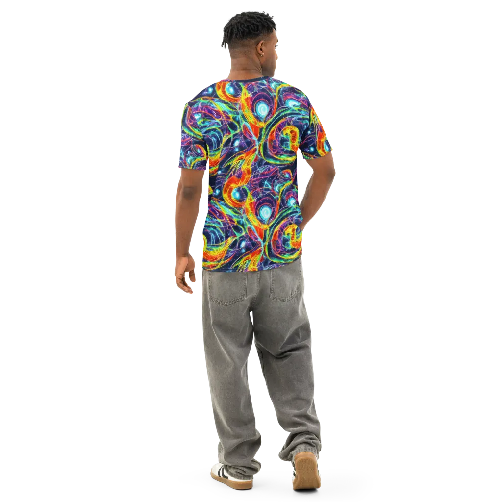 Nova Tide on Men's Cotton Crew Neck T-Shirt — Back