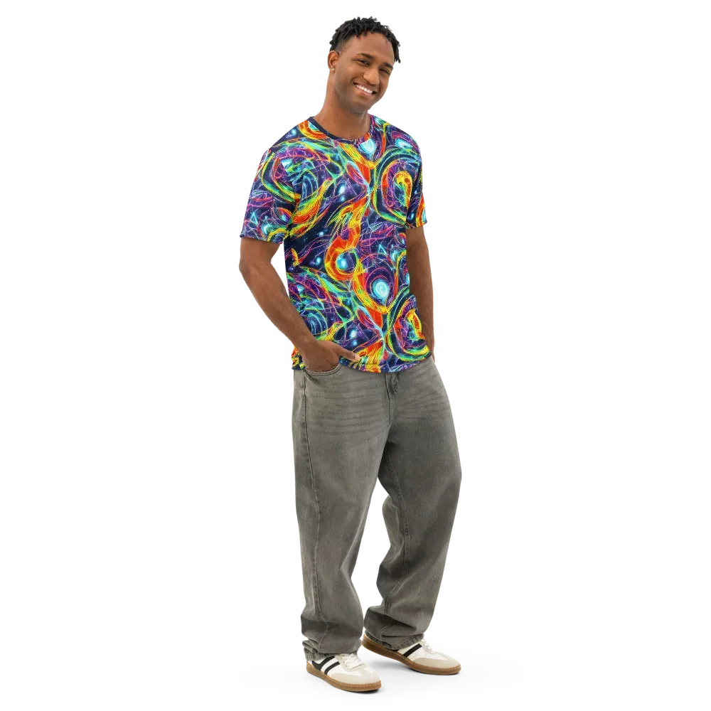 Nova Tide on Men's Cotton Crew Neck T-Shirt — Right Front