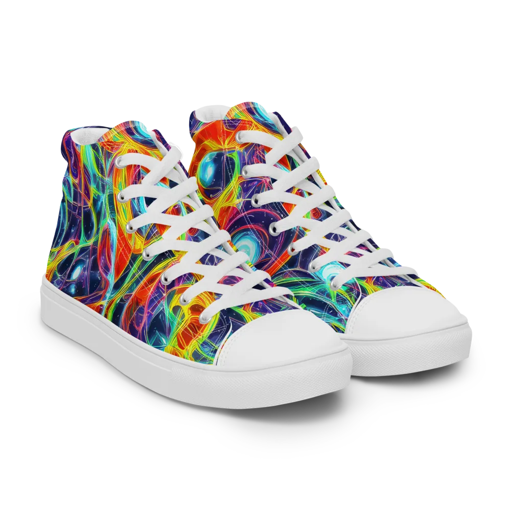 Nova Tide on Men's High Top Canvas Shoes — Right Front