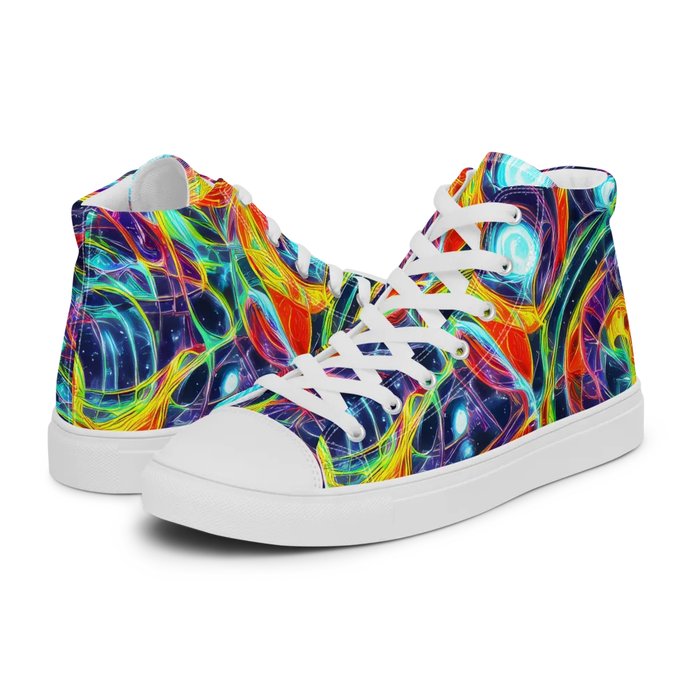 Nova Tide on Men's High Top Canvas Shoes — Left