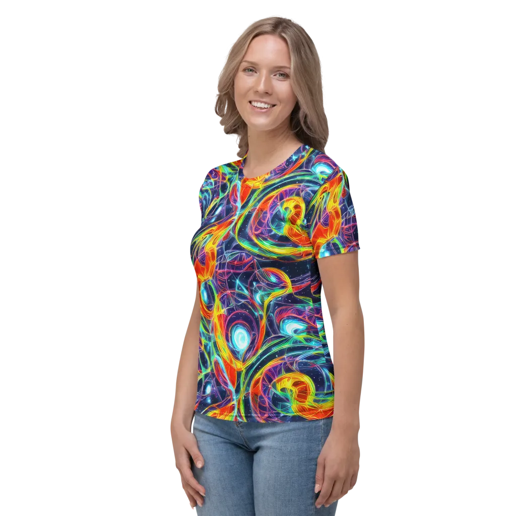 Nova Tide on Women's Crew Neck T-Shirt — Left