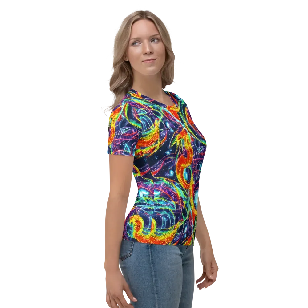 Nova Tide on Women's Crew Neck T-Shirt — Right