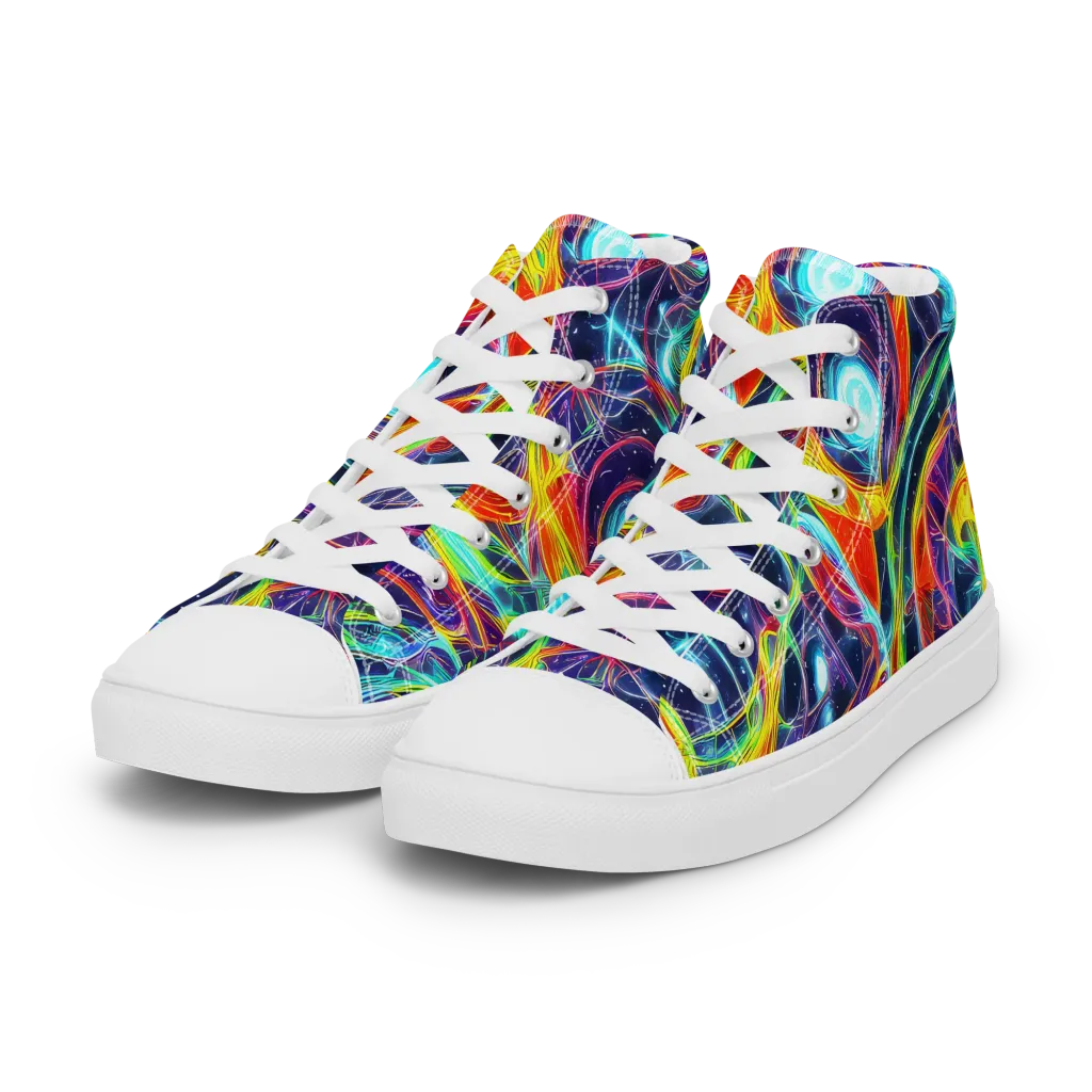 Nova Tide on Women's High Top Canvas Shoes — Left Front
