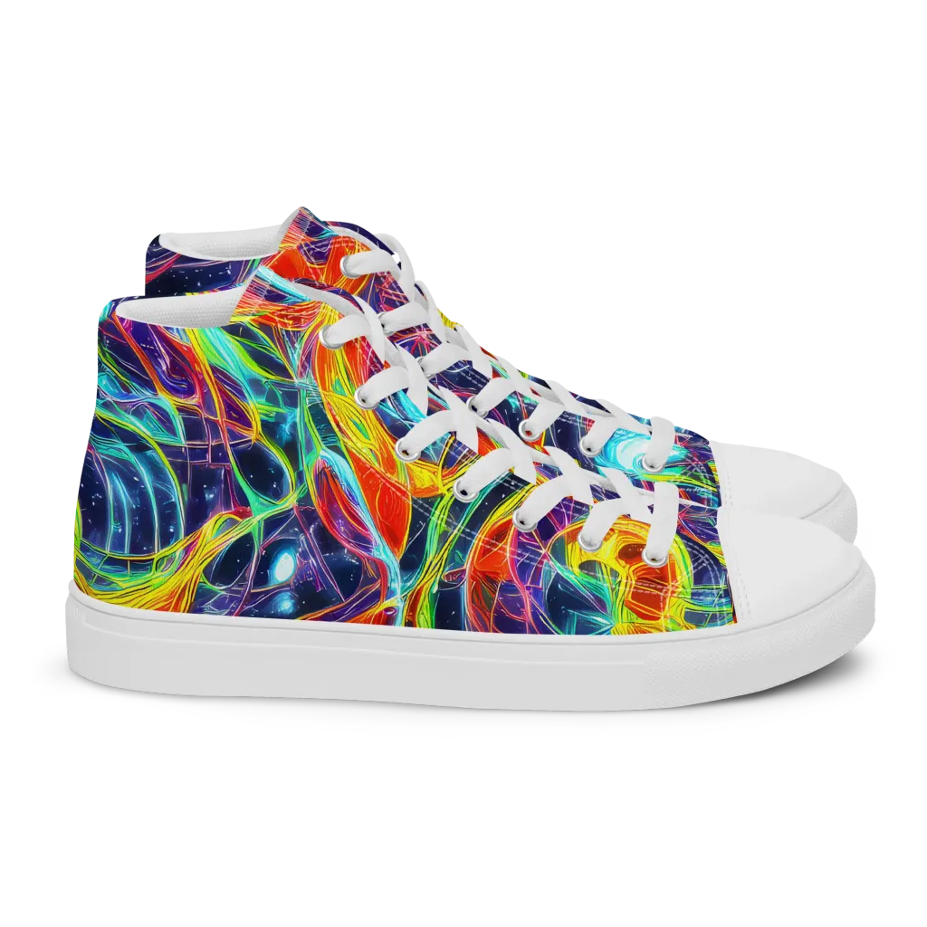 Nova Tide on Women's High Top Canvas Shoes — Right