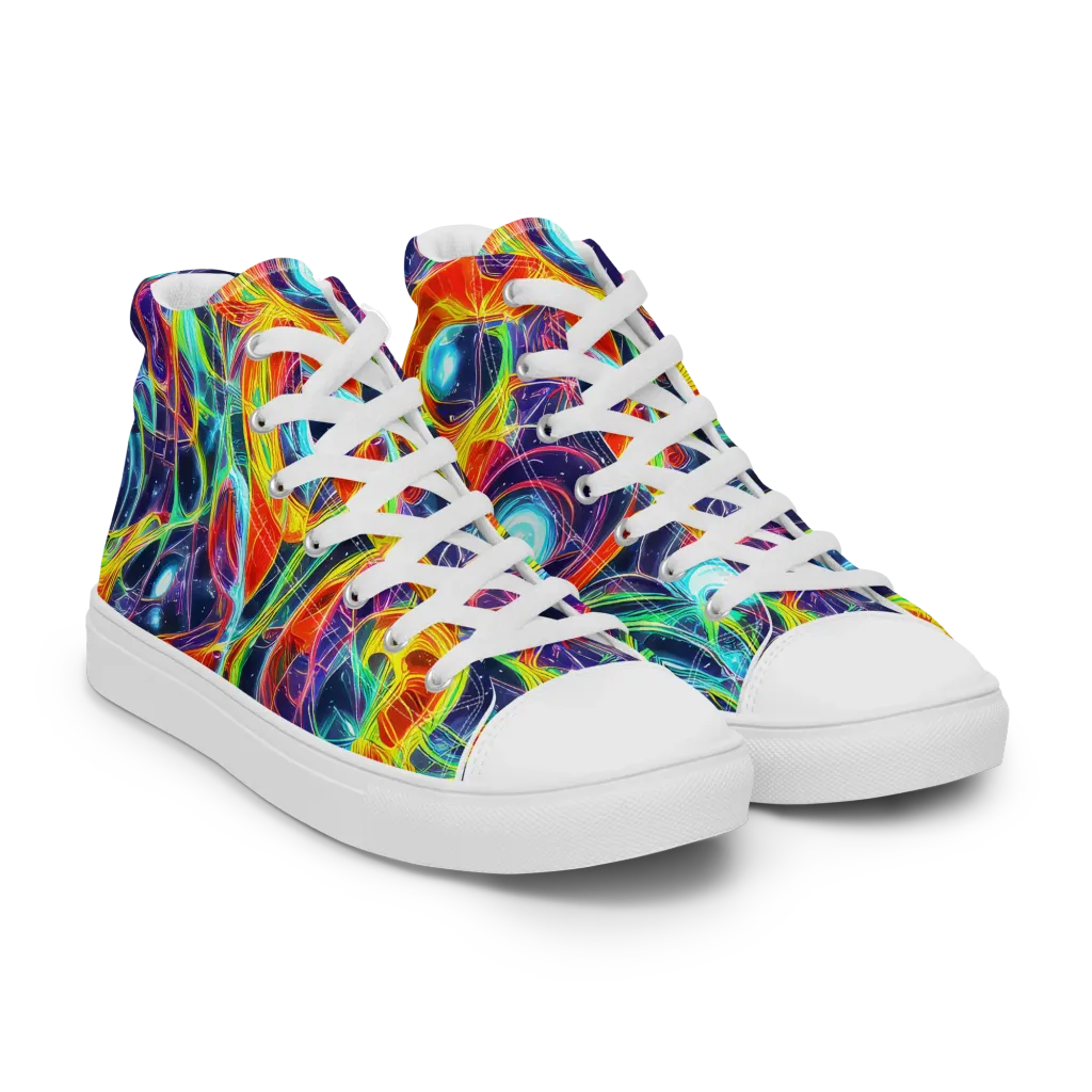 Nova Tide on Women's High Top Canvas Shoes — Right Front
